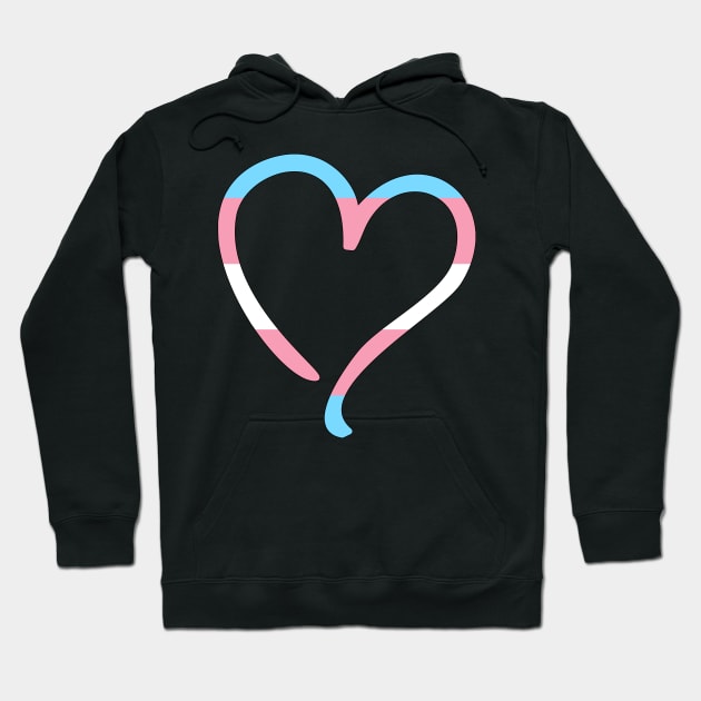 Transgender Flag Heart Hoodie by valentinahramov